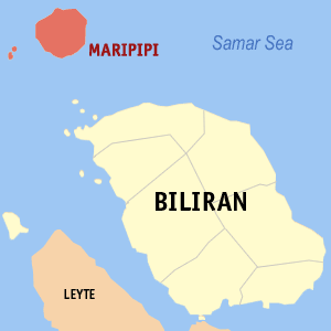 Mapa sa Biliran nga nagpakita kon hain nahimutang ang Maripipi