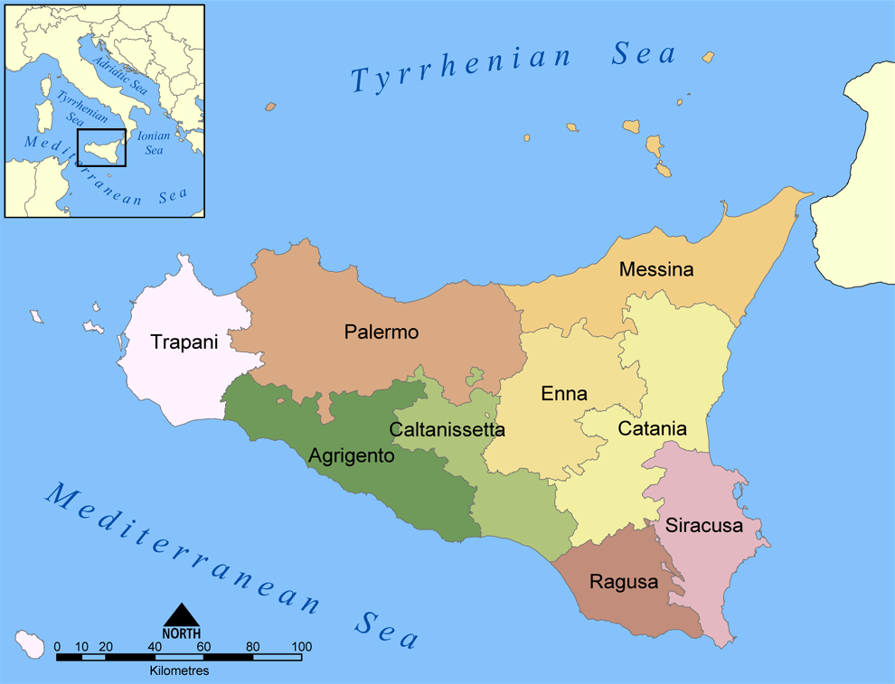 Sicily Island On World Map File:provinces Of Sicily Map.png - Wikimedia Commons