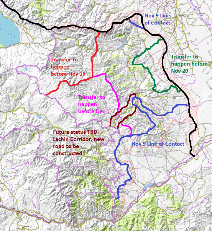 Armenia-Azerbaijan war: line of contact