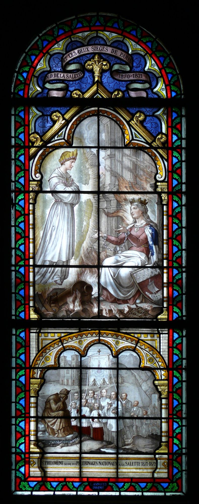 File:Vitrail de Sainte Philomène - Église Notre-Dame-de-la-Salette  (Paris).jpg - Wikimedia Commons