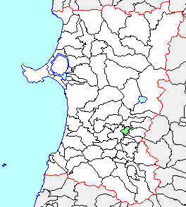 仙北町、県内位置図