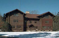 The historic Forest Supervisor's Office, built in 1936 - still in use today. Chippewa National Forest Supervisor's Office.jpg