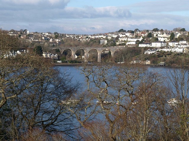 Coombe Viaduct from Barne Barton - geograph.org.uk - 1709171