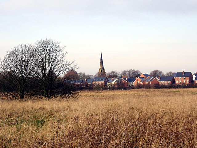 Grassland, with a view towards Sefton Church in the next square - geograph.org.uk - 2782911