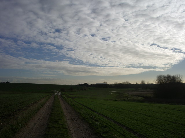 File:A dramatic winter sky on the footpath to Great Brooksend Farm - geograph.org.uk - 631137.jpg