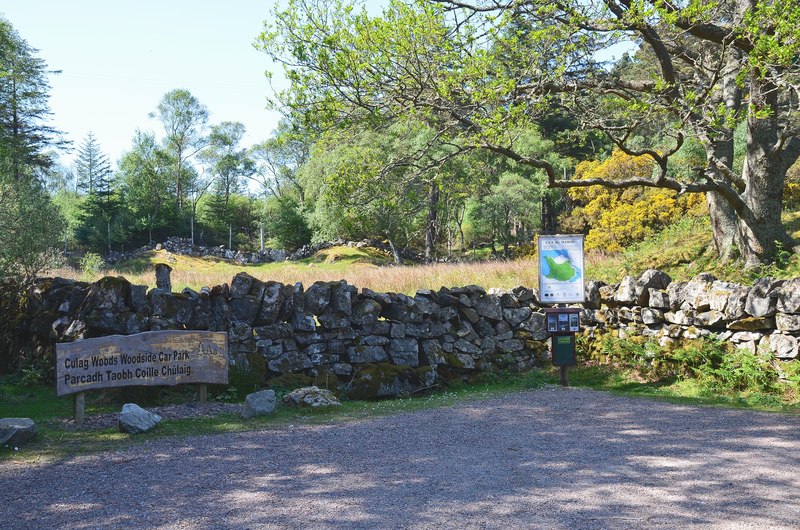 Car park, Culag Woods - geograph.org.uk - 2973470