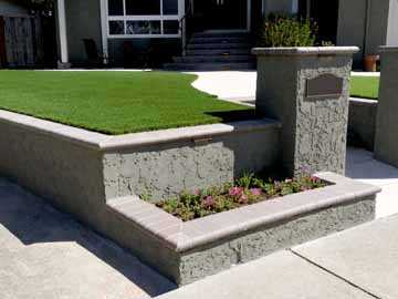 concrete retaining wall in the East Bay