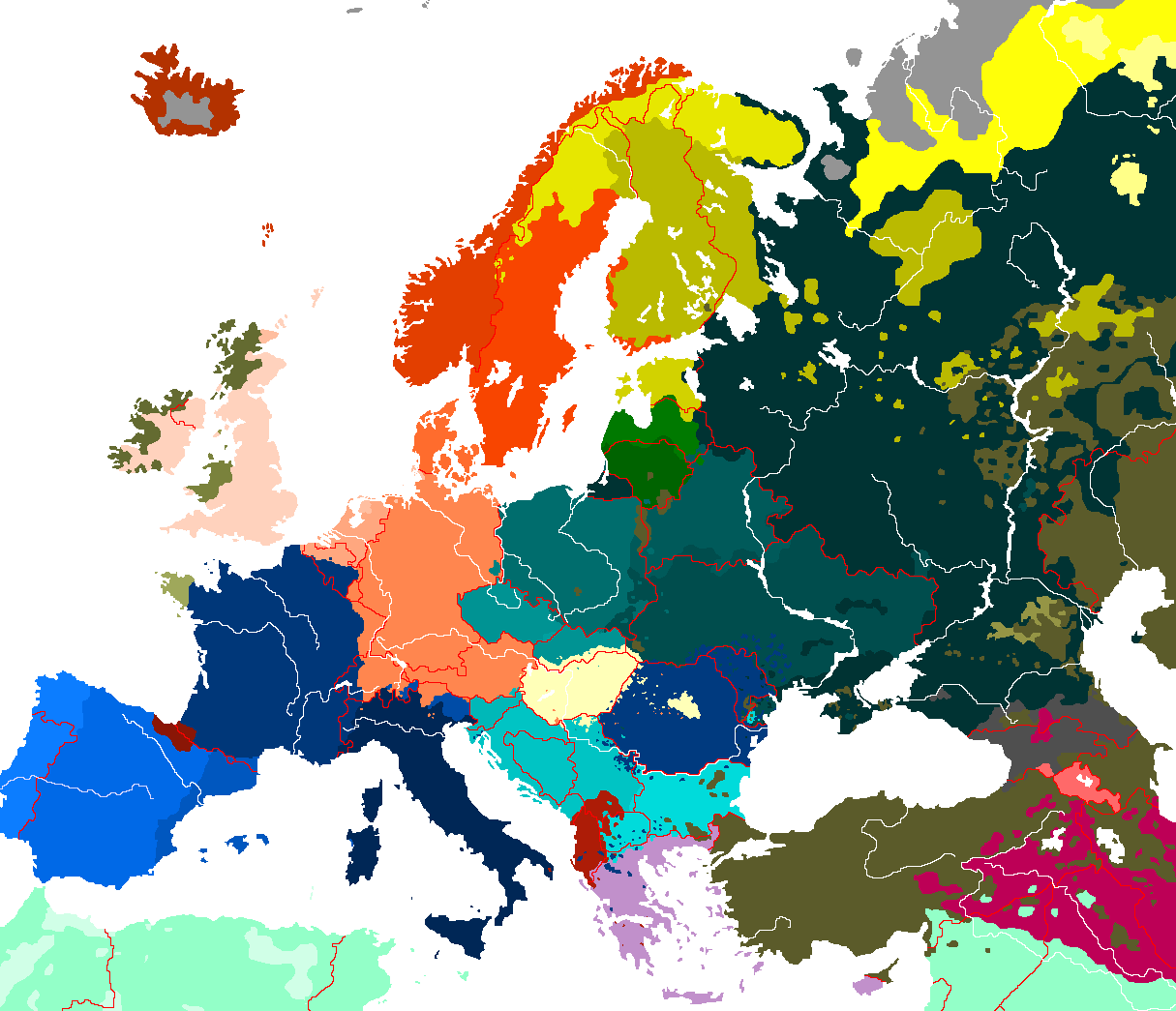 Германские языки карта