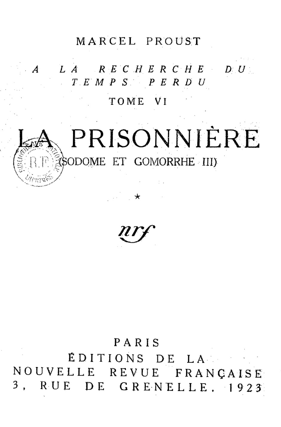 File Proust La Prisonniere 1923 Jpg Wikimedia Commons