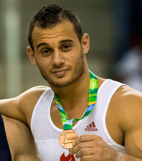 File:Samir Aït Saïd - Rings Podium 2016 Olympics Test Event.jpg