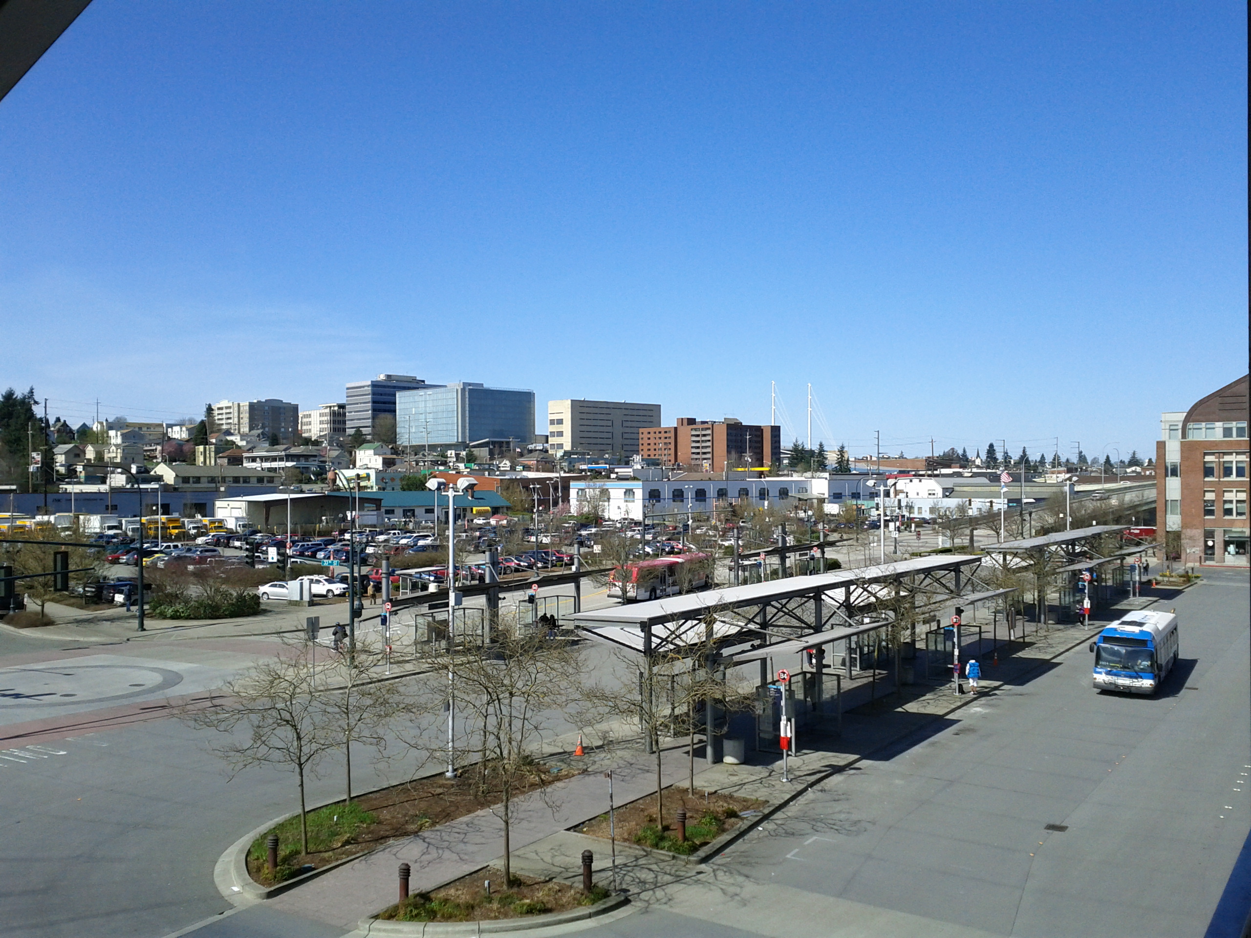 Everett, WA skyline from Everett Station.jpg