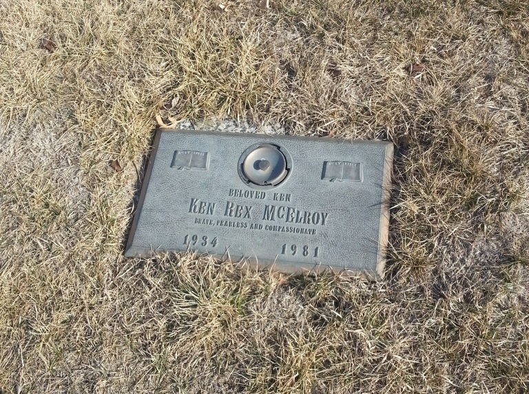 McElroy's grave