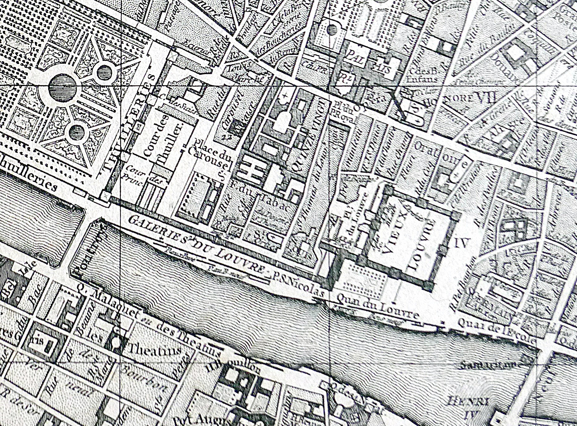 carte de paris centre File:P1010316 Carte de Paris Vaugondy 1760 centre ouest Palais du 
