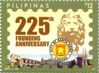 2017 stamp of the Philippines dedicated to the 225th anniversary of Santa Rosa