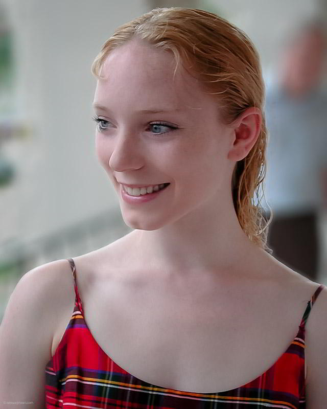 Sarah Lamb at the press conference where she won a silver medal at the 2002 USA International Ballet Competition in Jackson, Mississippi, US