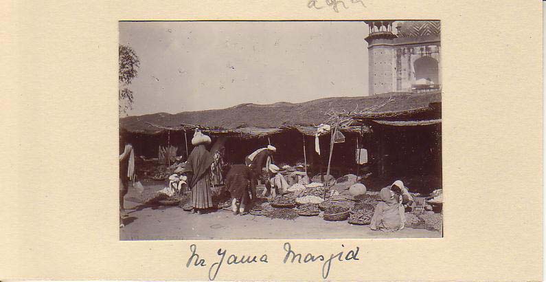 File:Shops outside the Jama Masjid, 1910's.jpg