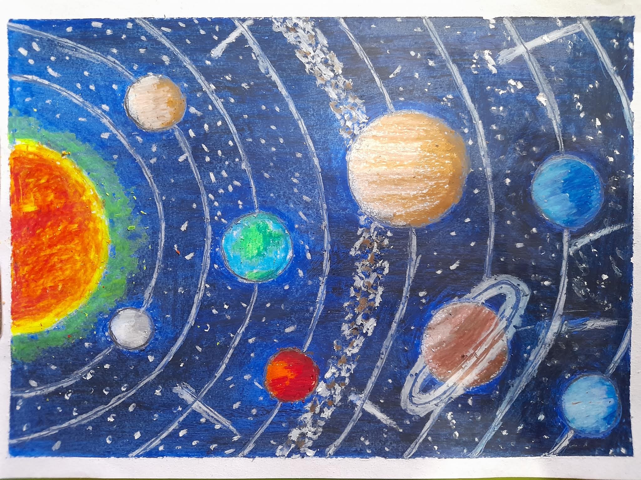 Planet solar system drawing