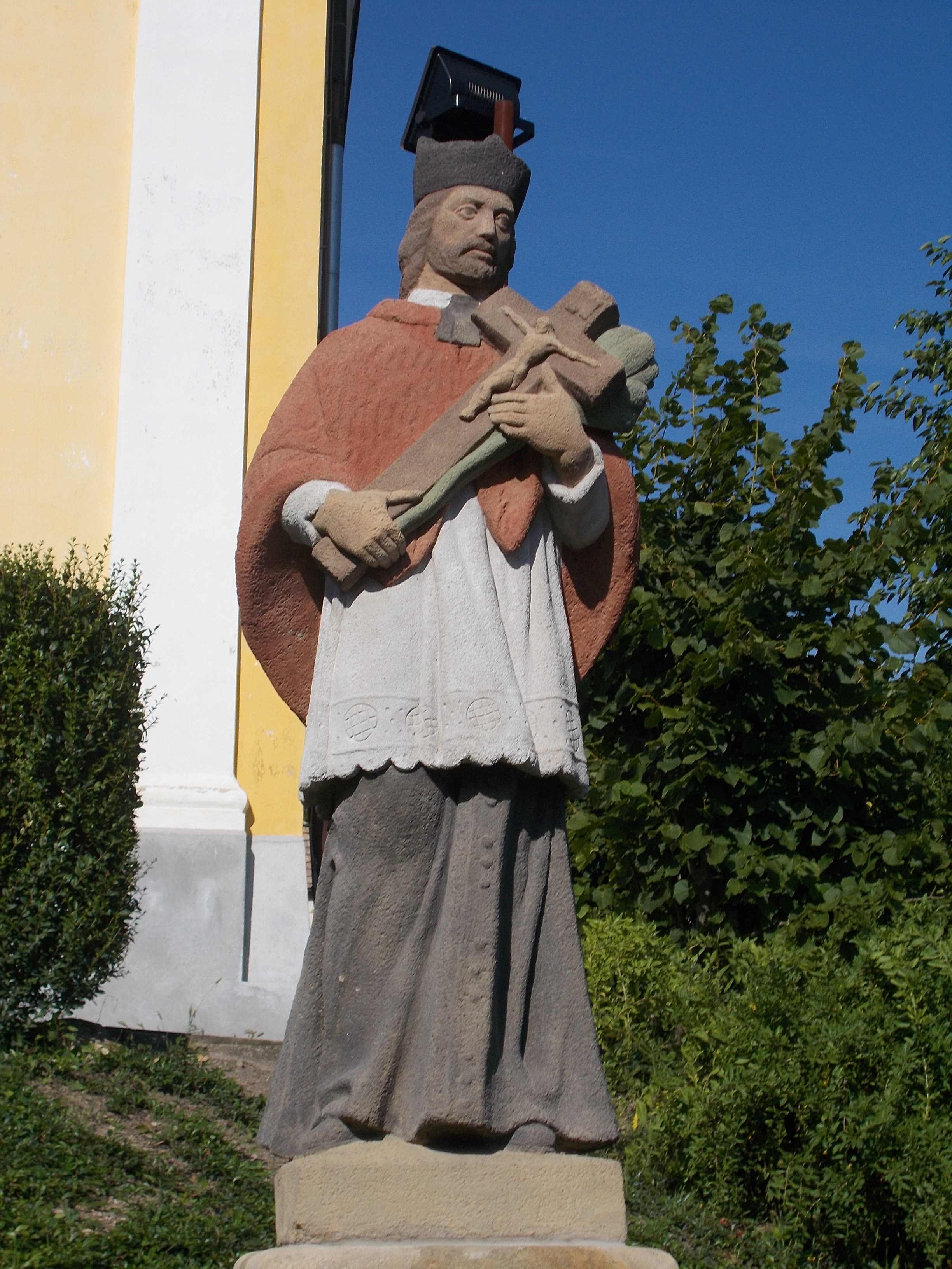 St fo. Of St. John of Nepomuk. Statue of St. John of Nepomuk by Václav nedoma from 1818.