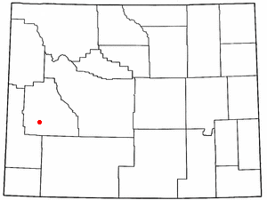 Location of Big Piney, Wyoming