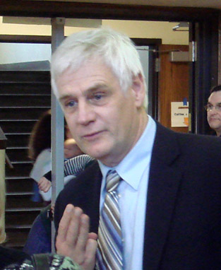 Nelson-Pallmeyer at a Minnesota Senate District Convention