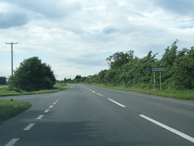 File:A1101 northbound at Bramble Lane junction - geograph.org.uk - 3641541.jpg