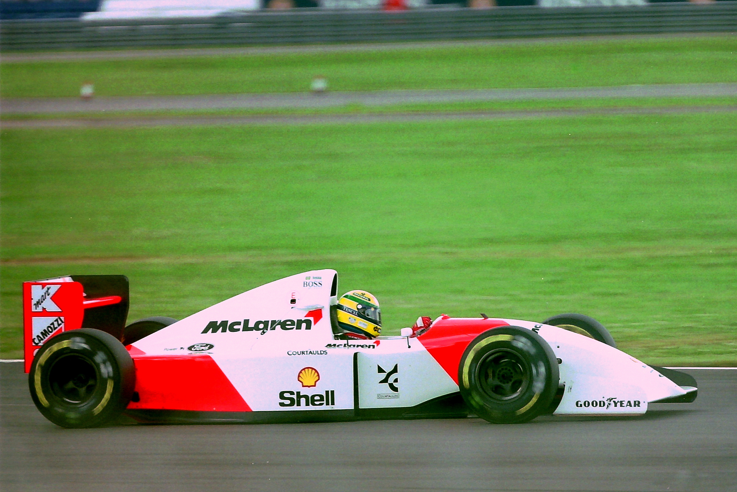 #pha.003308 Photo AYRTON SENNA MCLAREN FORD MP4-8 F1 DONINGTON PARK GP 1993 Auto 