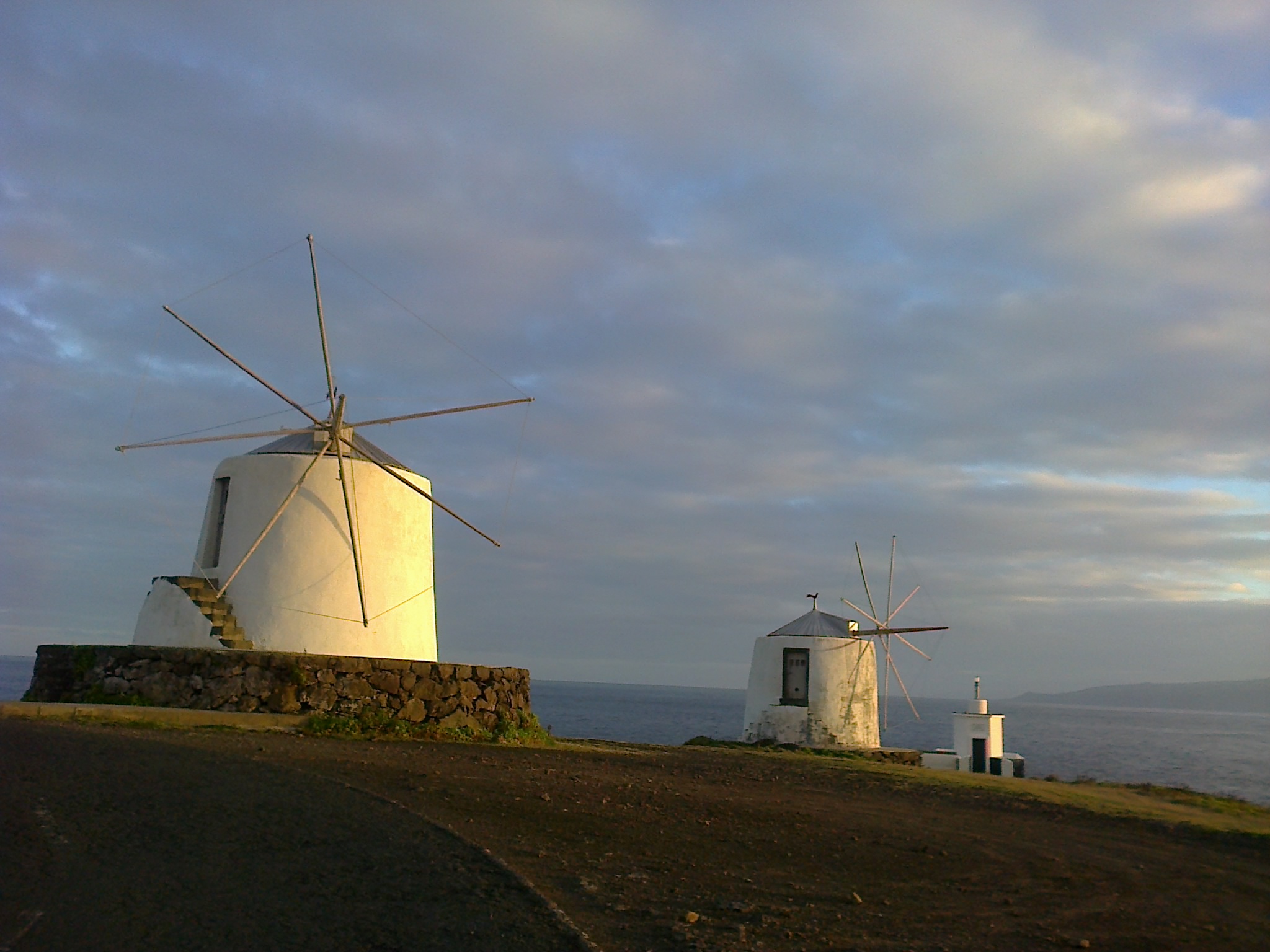 An old style windmill Moinho de Vento in a rural area in Algarve