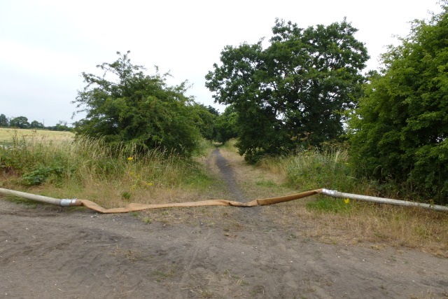 Pipe across the Bubwith rail trail - geograph.org.uk - 3566232