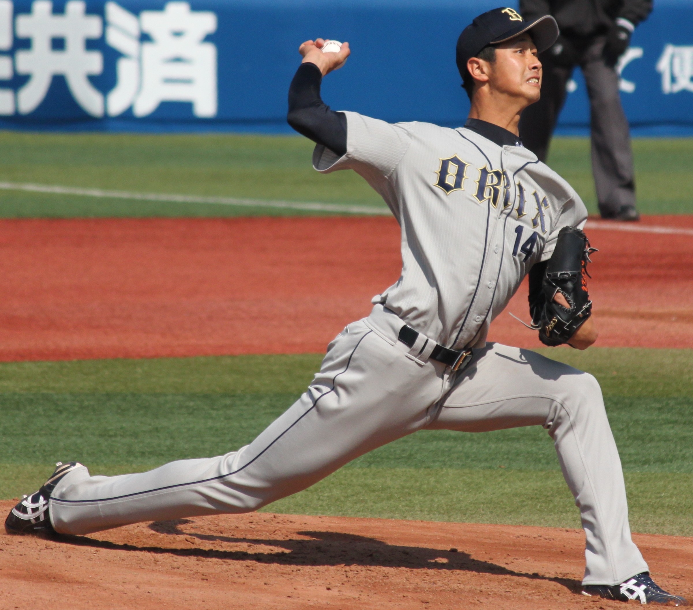 20140316 Kazumasa Yoshida, pitcher of the ORIX Buffaloes, at Yokohama Stadium.JPG