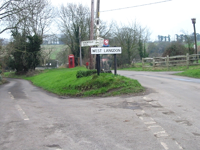 File:Entering West Langdon from the west - geograph.org.uk - 334488.jpg