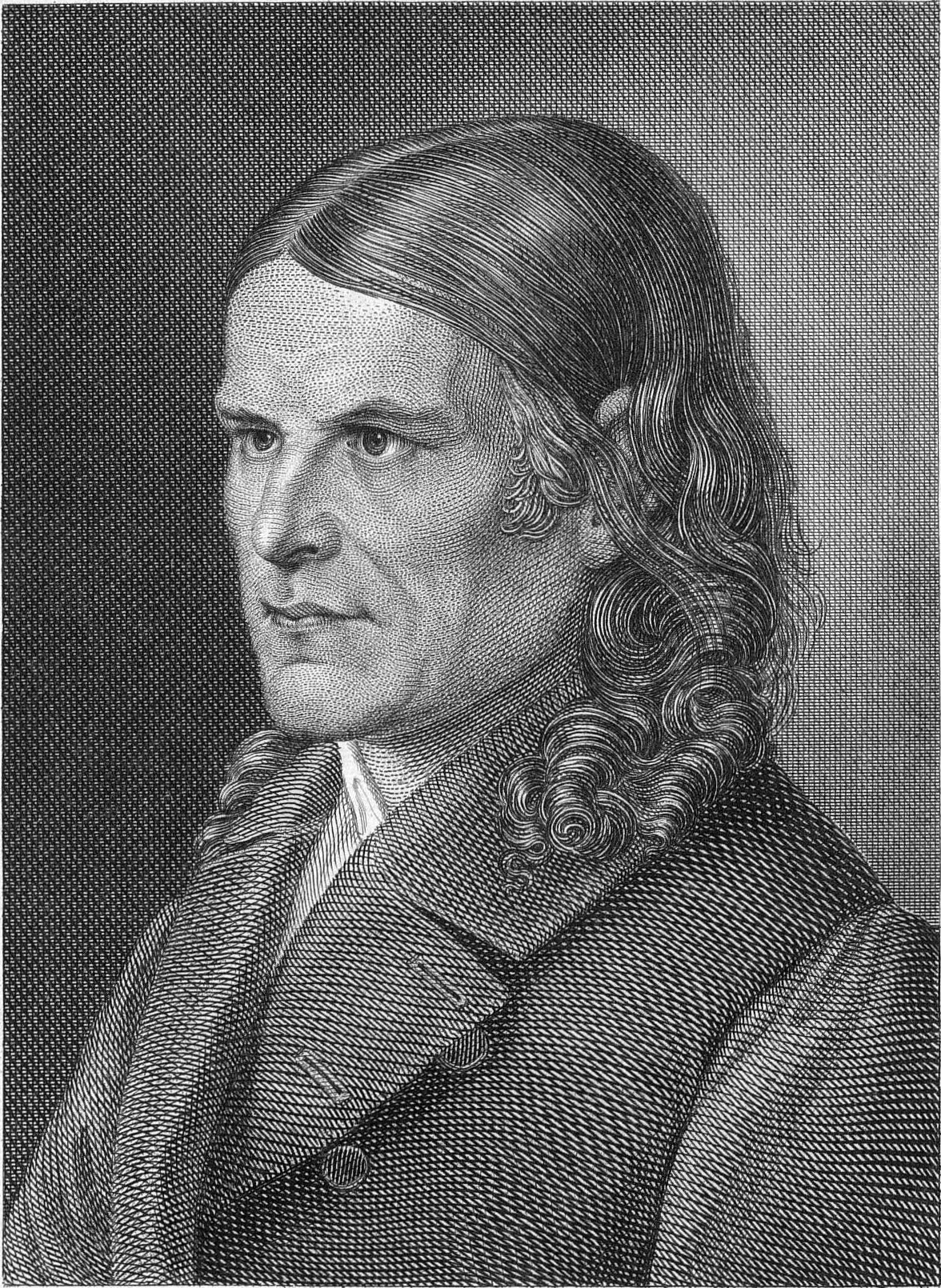 Friedrich Rückert, Stahlstich von seinem „lieben Freund und Kupferstecher“ [[Carl Barth