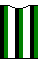 White, black and green