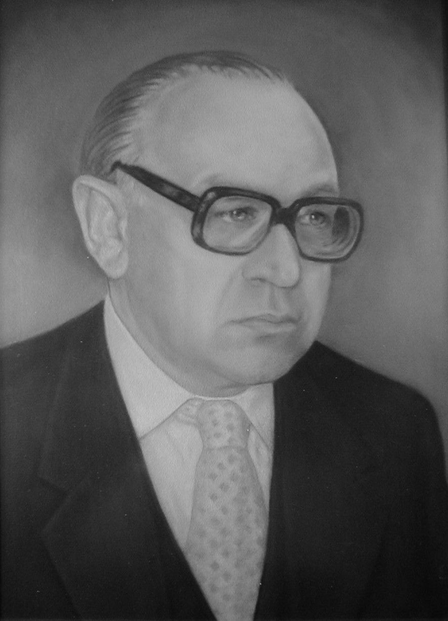 Norbert Leser, Painting by Ernst Bader 1987.