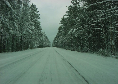 File:Michigan, Federal Forest Highway 13 in the snow, 2001.jpg