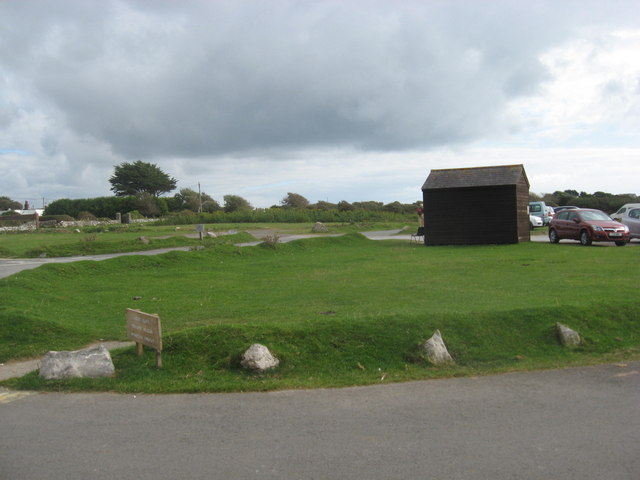 National Trust hut and car park at Southgate - geograph.org.uk - 1518361