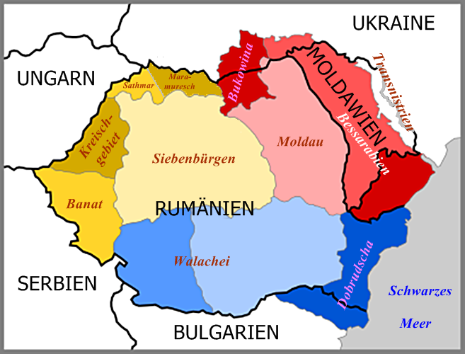 Карта регионов румынии