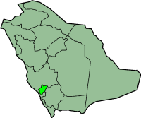 मानचित्र जिसमें अल-बाहाह الباحة‎ / Al-Bahah हाइलाइटेड है
