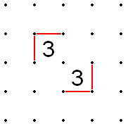 Two diagonal 3s. Slitherlink-diag3.png