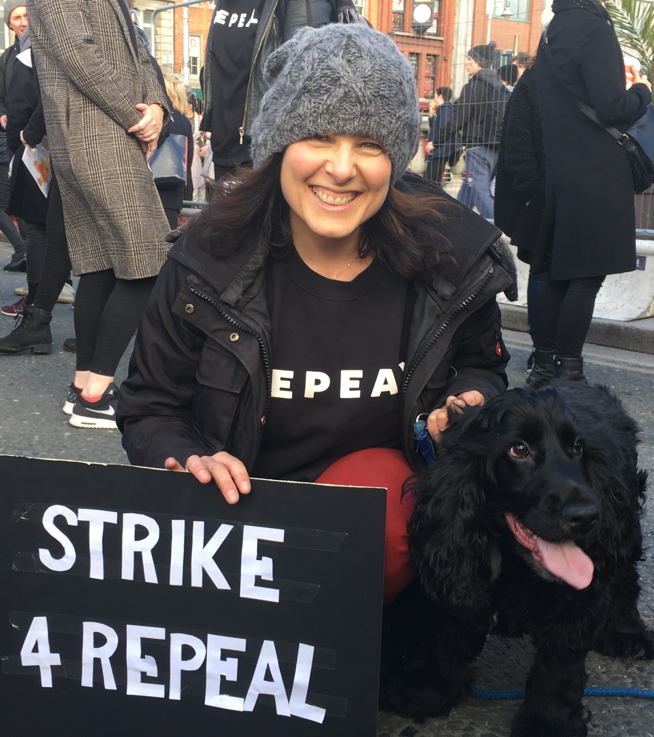 Flynn at a pro-choice protest in 2018 regarding the [[Thirty-sixth Amendment of the Constitution of Ireland|Repeal of the Eighth Amendment]]