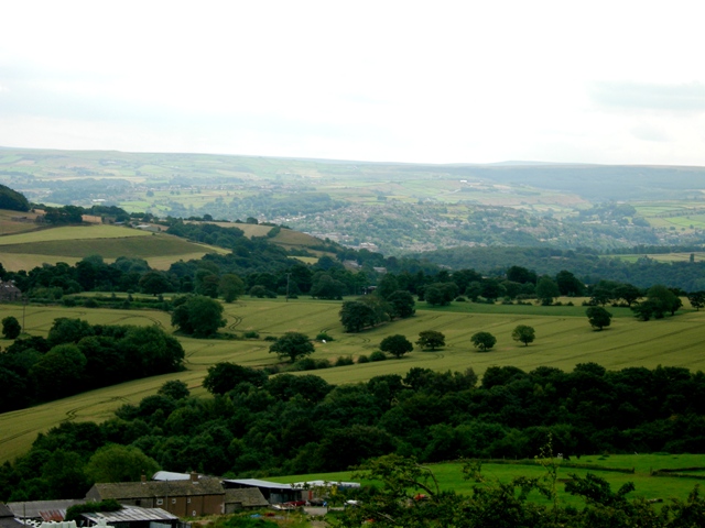 View From Castle Hill Towards The Village Of Honley - geograph.org.uk - 903118