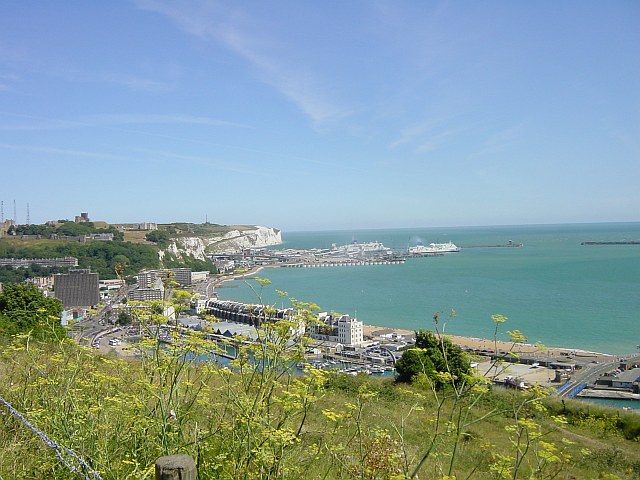 View across the Marinas from Western Heights, Dover - geograph.org.uk - 2756