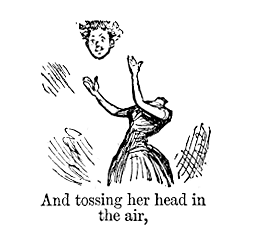 Extract from a cartoon by Priestman Atkinson, from the Punch Almanack for 1885, mocking  clichéd expressions in the popular literature at the time