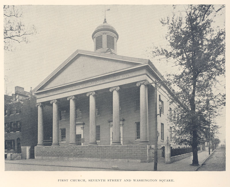 First Presbyterian Church of Philadelphia (1820, demolished 1939), SE corner 7th Street & Washington Square, [[John Haviland