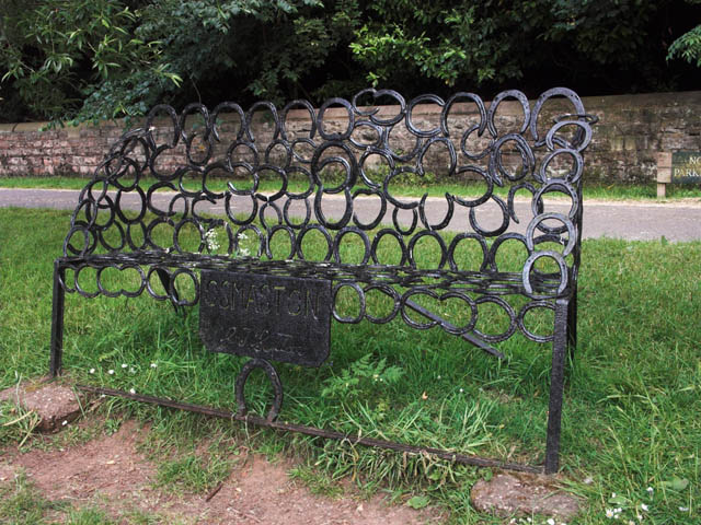 File:Horseshoe bench at Osmaston - geograph.org.uk - 467183.jpg