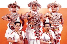 One of the poses of Kandyan dance
