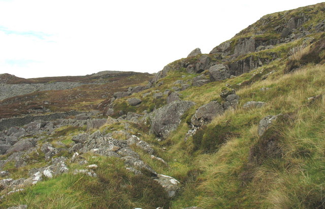 File:Abandoned leat leading to Llynnau Dwr Oer - geograph.org.uk - 561785.jpg