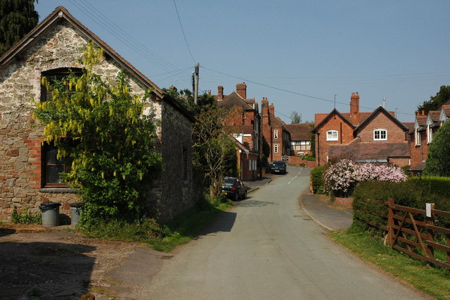 Approaching the centre of Abberley - geograph.org.uk - 419525