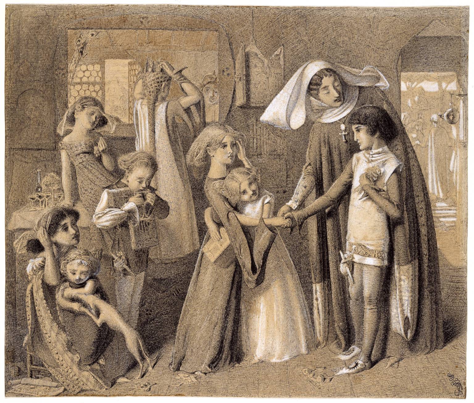 File Dante s First Meeting with Beatrice.jpg Wikimedia Commons