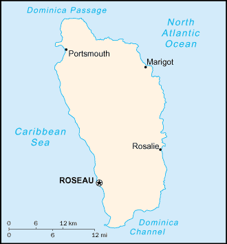 A Dominikai Közösség térképe