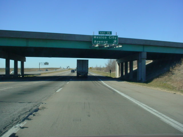 File:Interstate 29 & US 71 North, Interstate 435 West at Exit 15, Mexico City Ave exit (2002).jpg